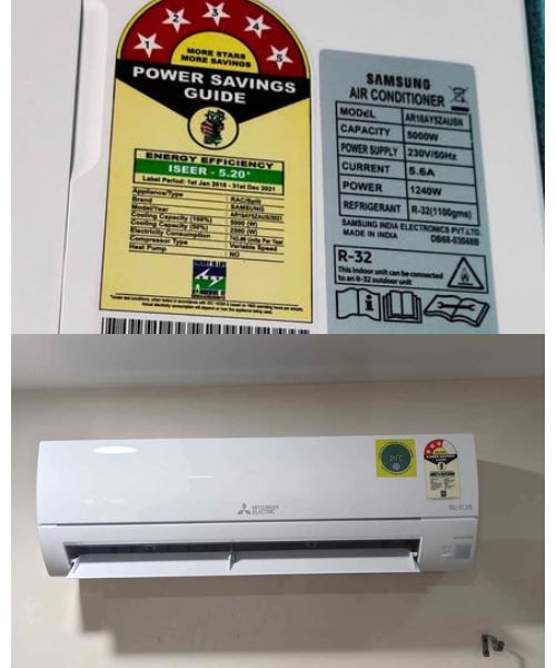 Split AC's Star rating and indoor unit
