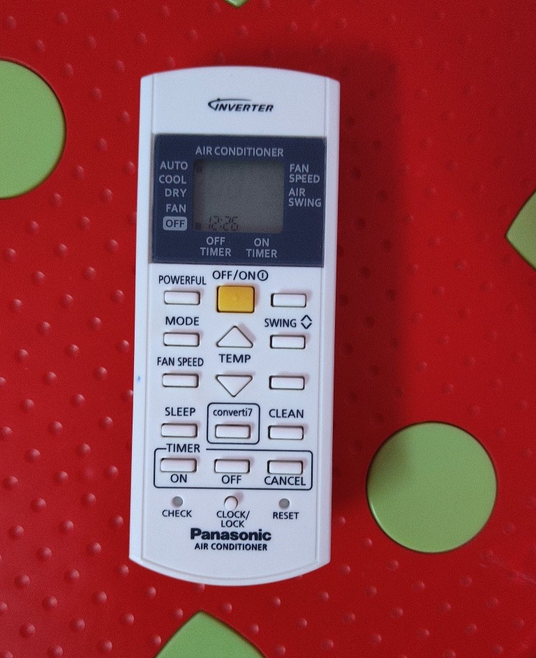 7 in 1 convertible mode Panasonic AC 2025 model remote